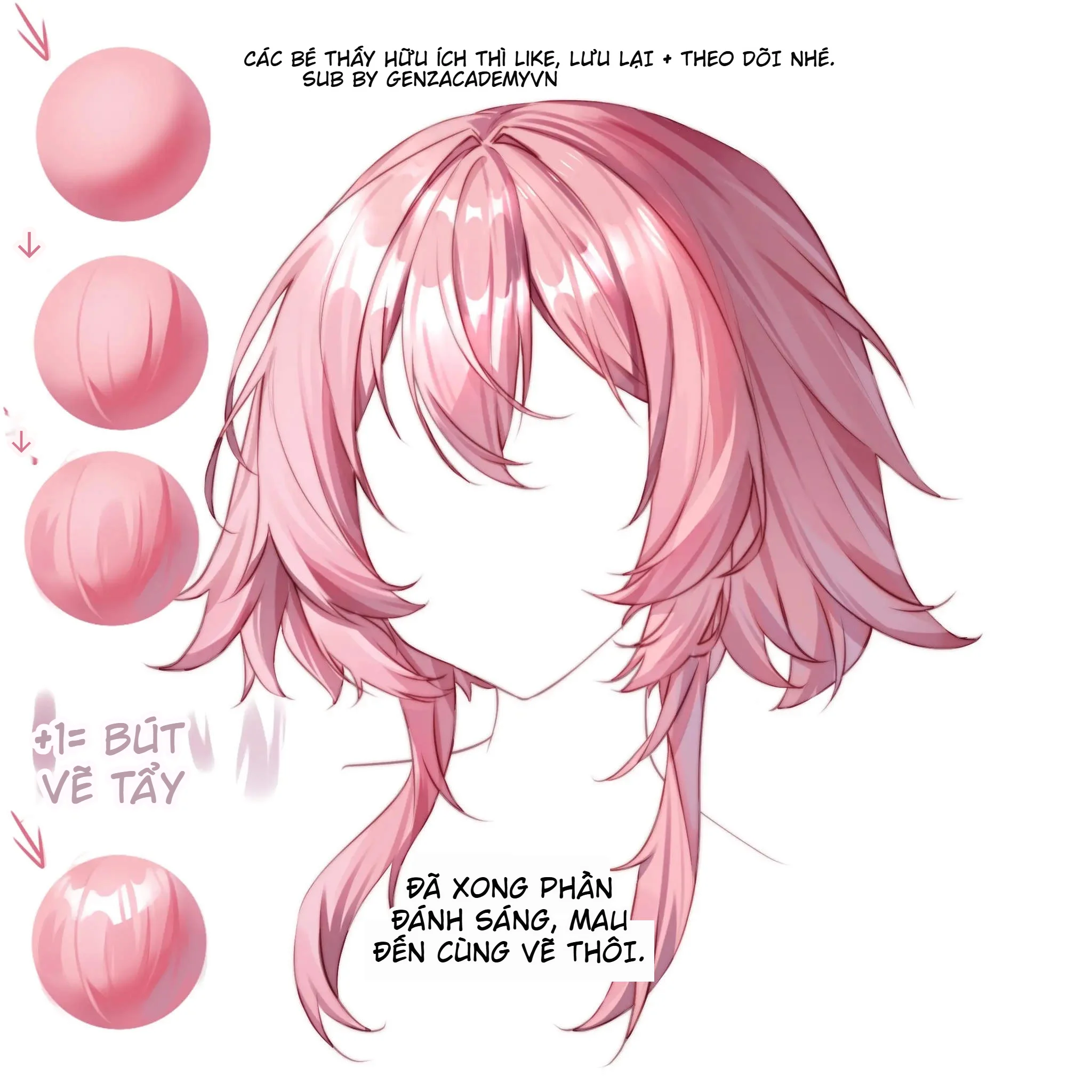 TÔ TÓC ANIME BẰNG 1 MÀU GỐC – LÀM SAO ĐỂ KHÔNG PHẲNG LÌ?