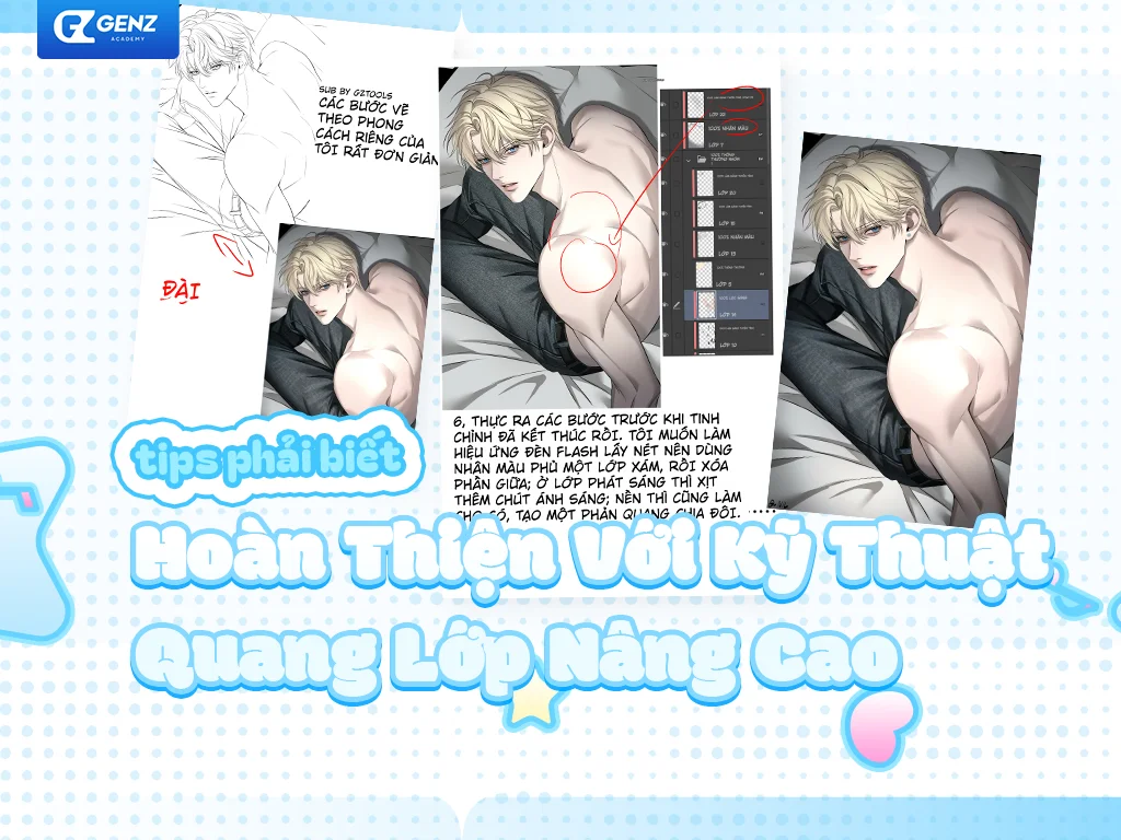 Cách Vẽ Anime Digital Painting: Từ Phác Thảo Đến Hoàn Thiện Với Kỹ Thuật Quang Lớp Nâng Cao