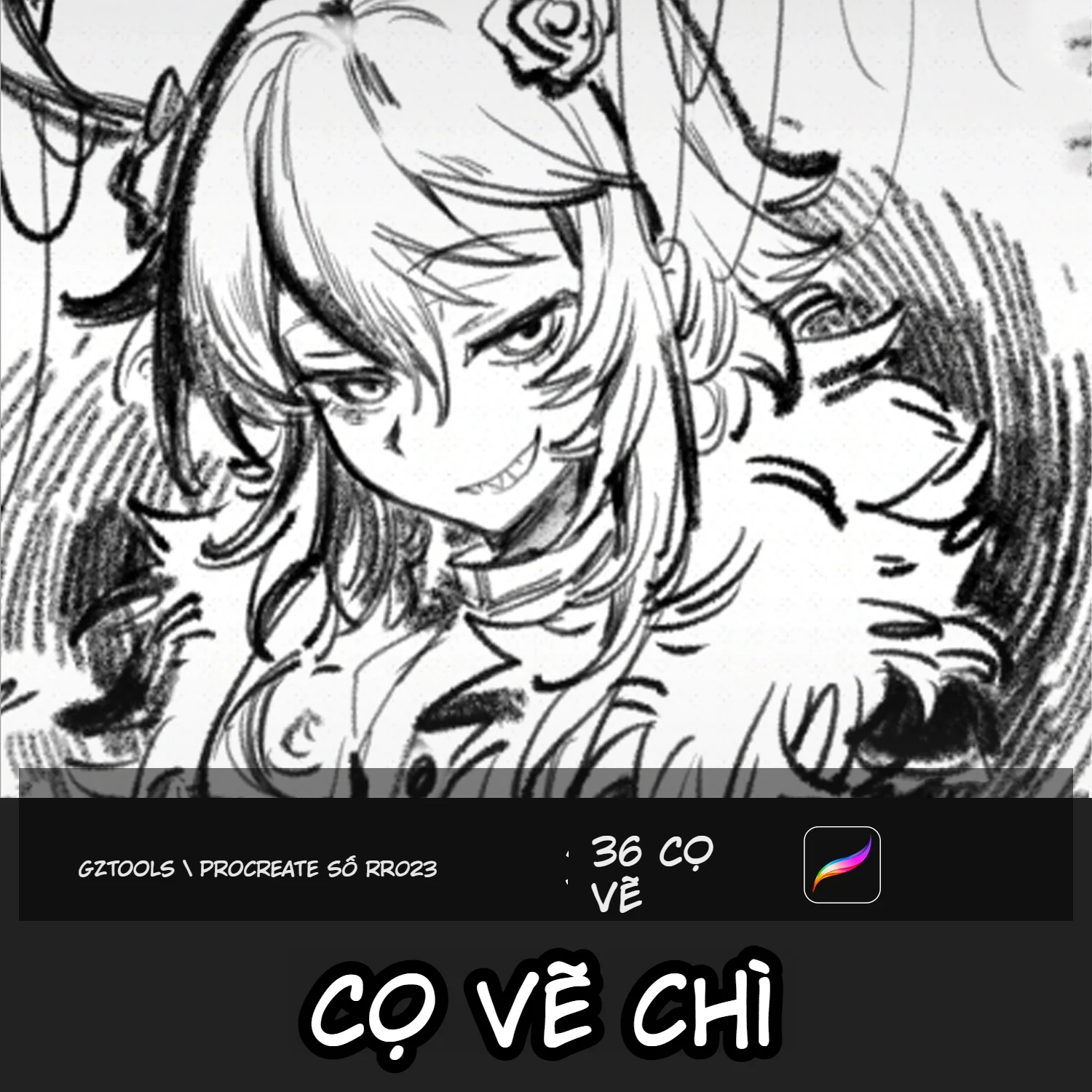 Bộ 36 Brush Procreate Vẽ Chi Tiết RR023 - GenZ Academy-GenZ Academy